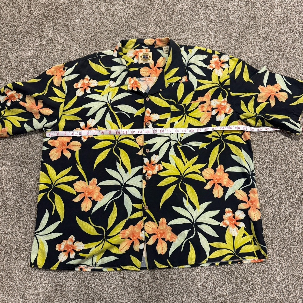 Pussers West Indies Hawaiian Shirt XXL Silk Cotton Aloha Tropical Camp Resort
